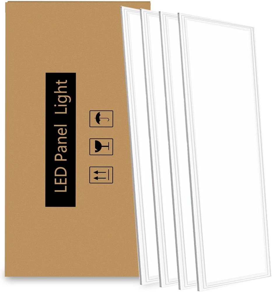 2-Pack, 2x4 LED Troffer Ceiling Panel Light, 75W, 5000K, 7800LM, 0-10V Dimmable