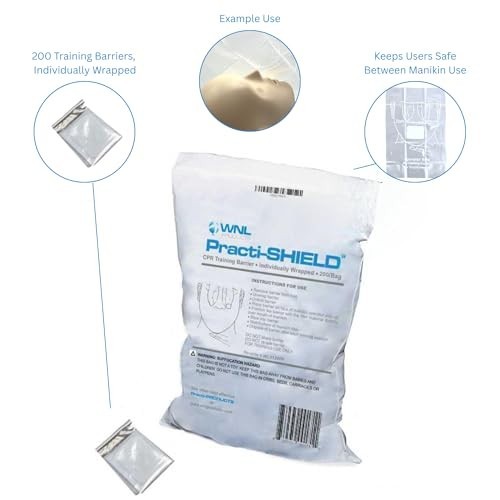 CPR Training Manikin Protectors - 200 Individually Wrapped Practi-Shields