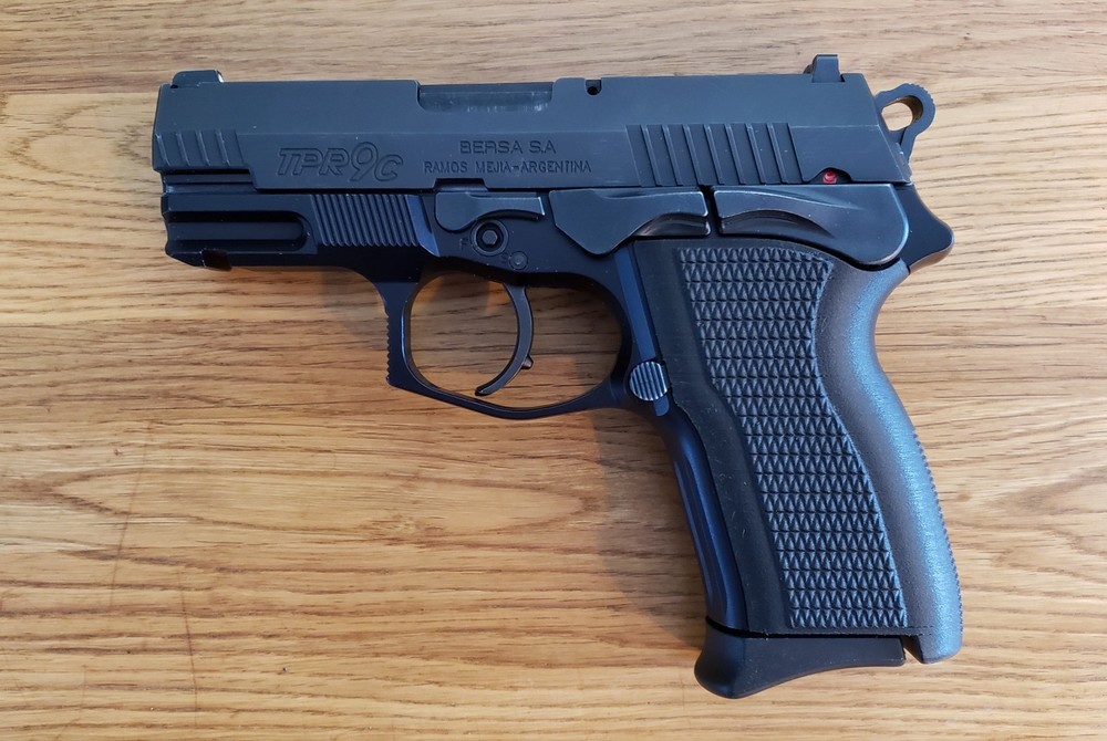 Bersa TPR9C Compact Pistol Grip Upgrade, Enhanced Texture & Backstrap, Thunder.