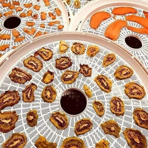 8 Pack Round Silicone Dehydrator Sheets Premium Non Stick Silicone Mesh for