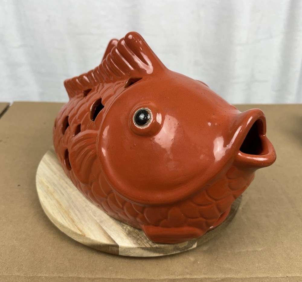 Koi Fish Large Inscent Burner Candle Holder Home Decor