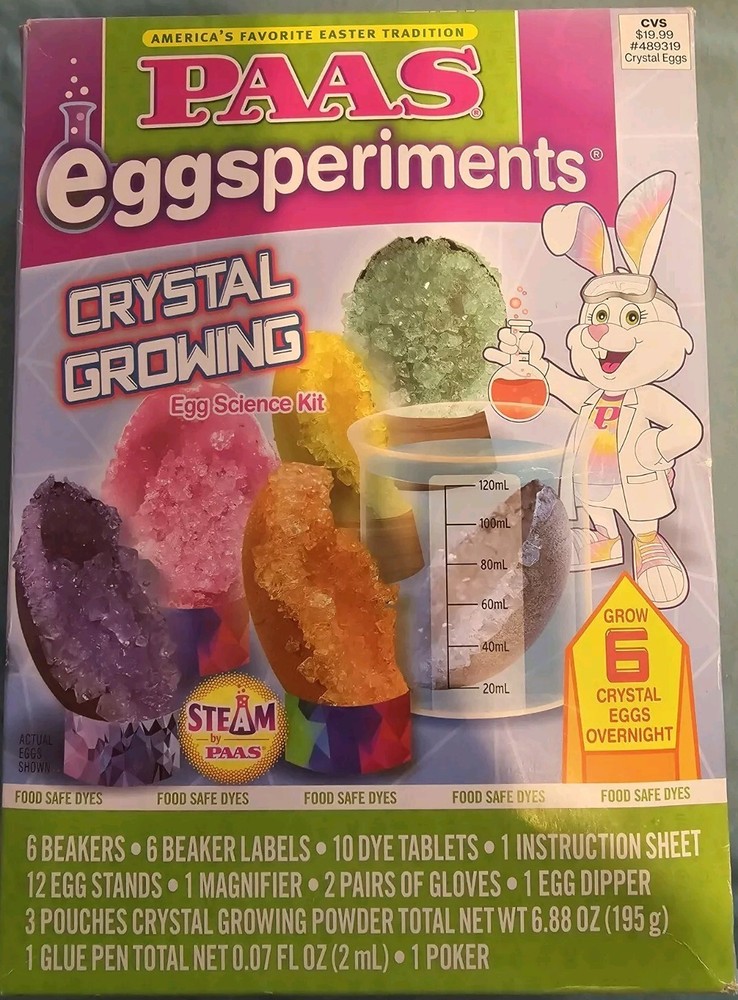 PAAS Eggsperiment Crystal Growing Eggs