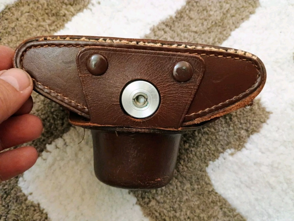 Ihagee Semi Hard Hardbound Brown Leather Fitted Camera Case