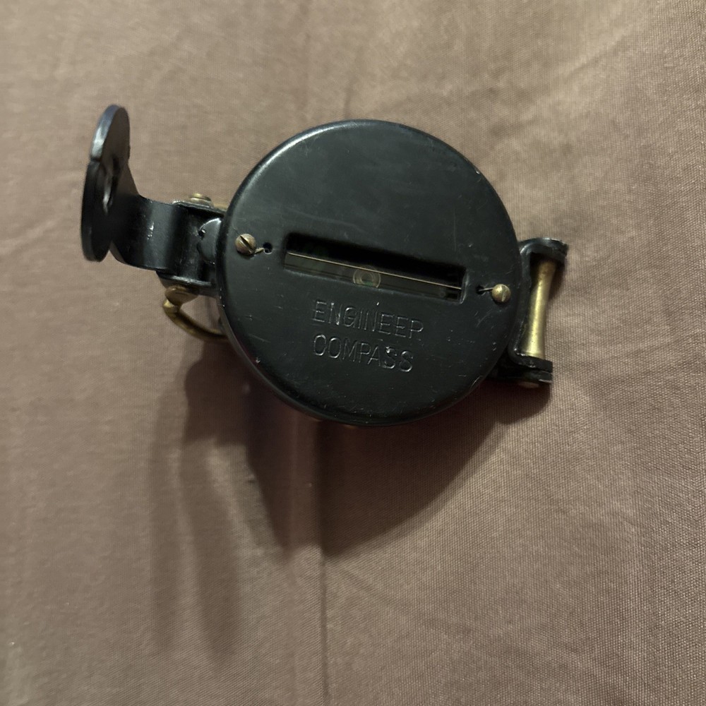 Vintage Engineer Directional Pocket Compass - Black
