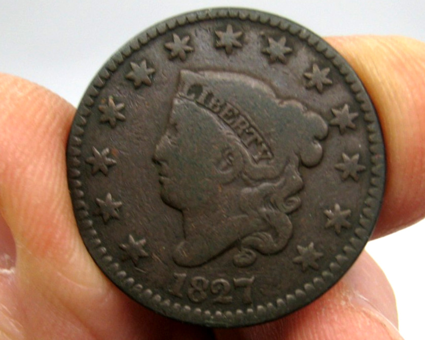 Nice 1827 LARGE CENT ~ Good