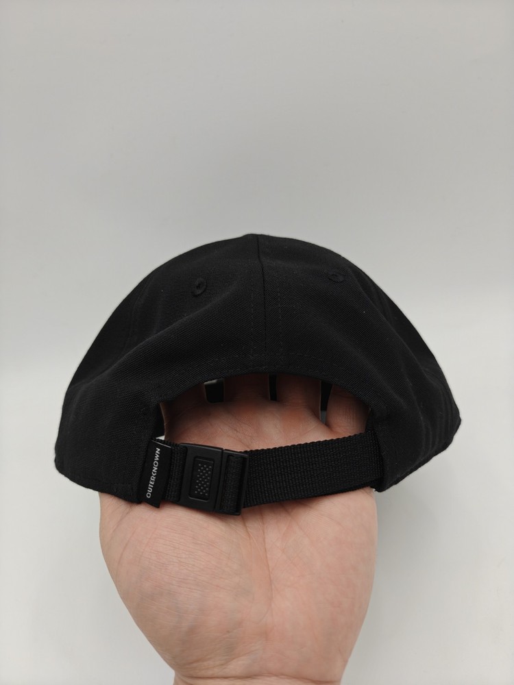 Outerknown Hat Cap Strap Back Mens One Size Black Recycled Polyester Baseball