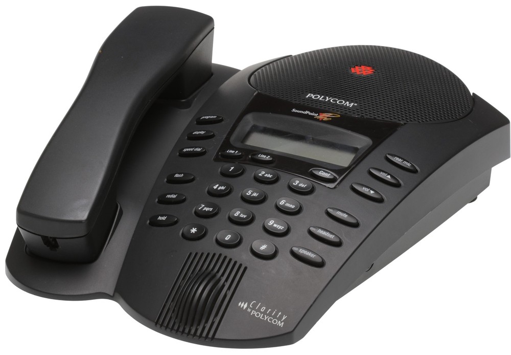 Polycom Soundpoint Pro 2-Line Premium LCD Office Speakerphone w/Headset Jack