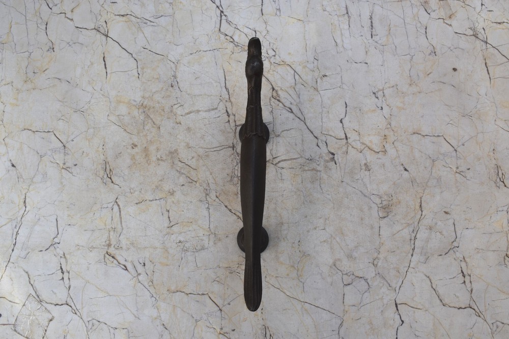 Victorian Type Peacock shape Cast iron Large n Heavy Gate door handles pulls