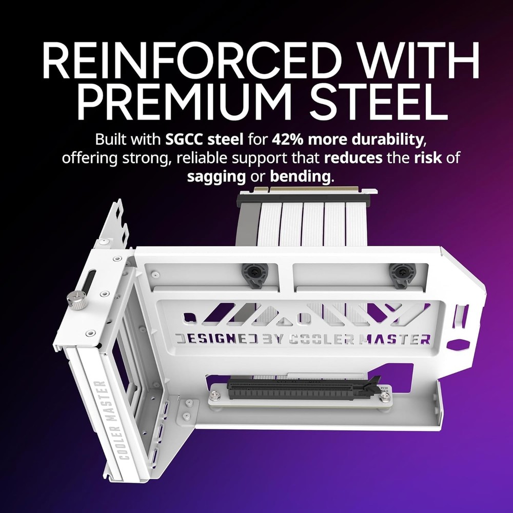 Cooler Master MasterAccessory Vertical Graphics Card Holder Kit V3 White with Pr