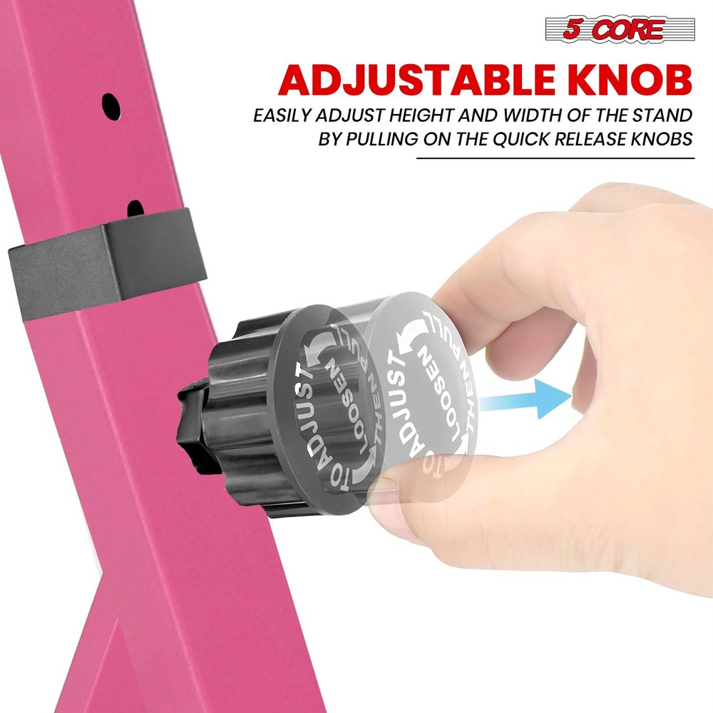 5 Core Keyboard Stand Z Style Height Width Adjustable Portable Heavy Duty Electr