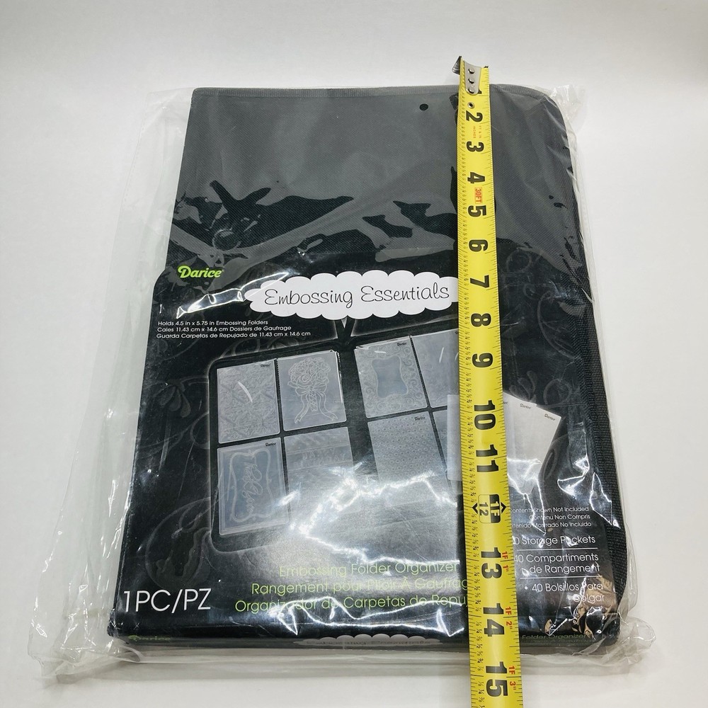 Darice Embossing Essentials Canvas Embossing Folder Organizer 40 Storage Pockets