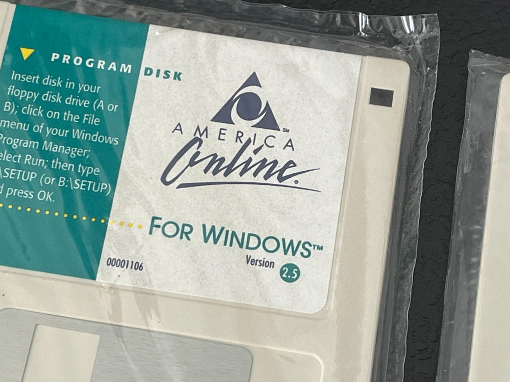 NEW Sealed AOL America Online 3.5" Floppy Program Disk - Windows - v2.0