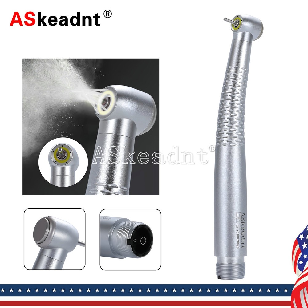Fiber Optic LED E-generator Shadowless Ring Handpiece Ceramic Bearing 2Holes USA