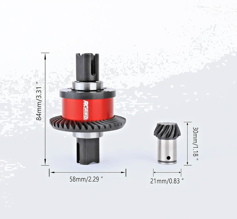 RCAWD Front/Rear Diff Combo Complete w/Diff Gear 39T Input Gear 12T