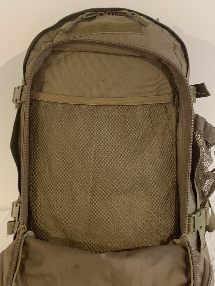 Coyote Brown Molle Military Style 3 Compartment Back Pack