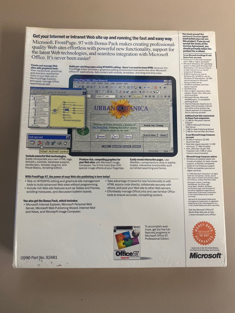 Microsoft FrontPage 97 SEALED Box