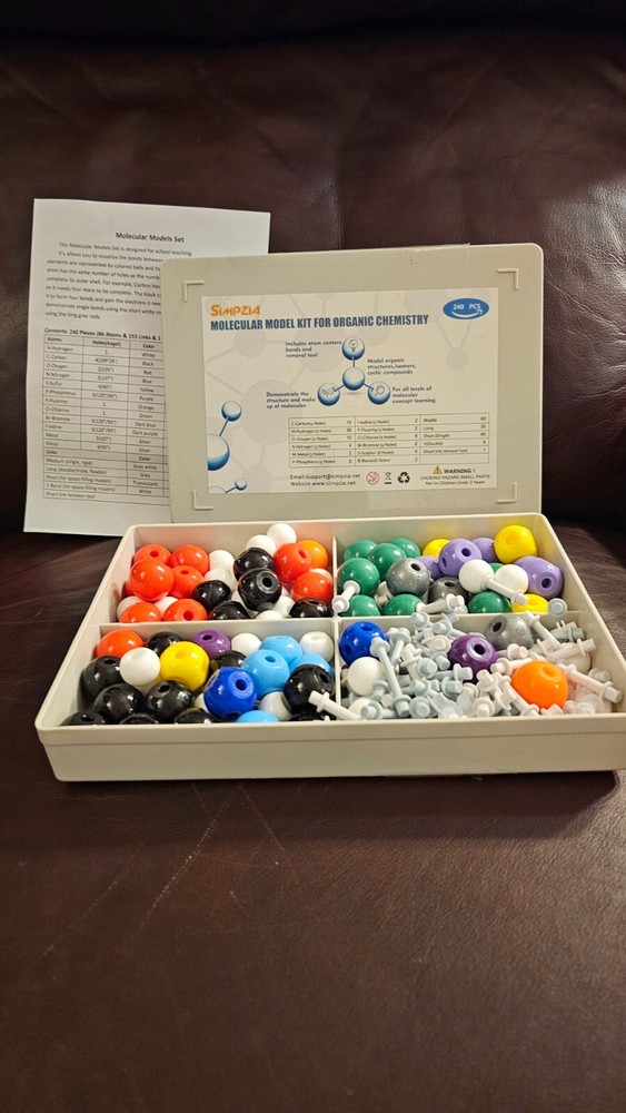 Organic Chemistry Molecule Model Kit 240 Pieces STEM