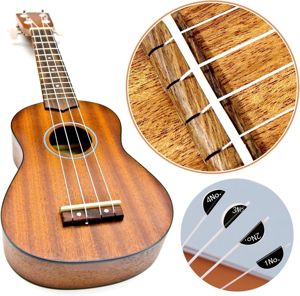 Complete Ukulele Accessories Kit: 5 Nylon Strings with 10 Colorful Felt Picks