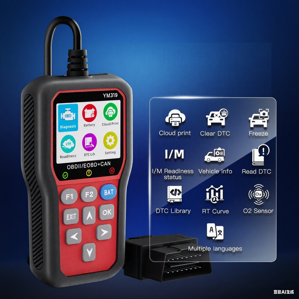 CHUSYYRAY YM319 OBD2 Scanner Code Reader OBD II Check Engine Car Diagnostic Tool