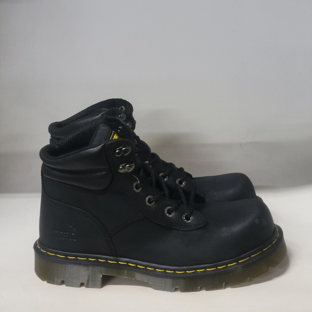 Dr. Martens Burnham Steel Boot Black Mens Size 9M