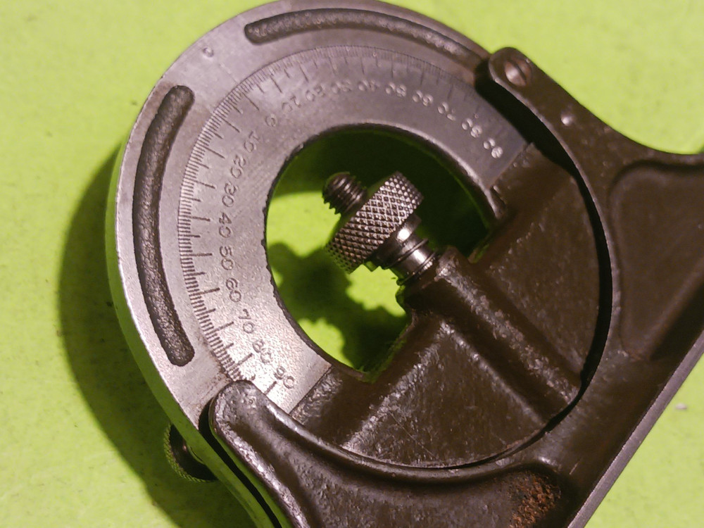 Vintage Lufkin combination square protractor Head (not rule)Olive Green