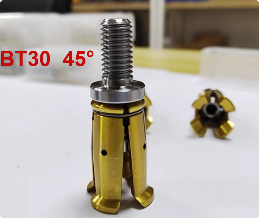 BT30 4Petal Clamp Pull Claw Tools CNC Spindle 45 Degree Outer Screw Pull Parts