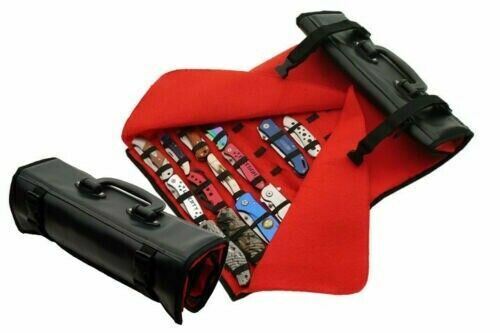🔥 Professional 50 Folding Pocket Knife Roll Collection Storage Display Case New