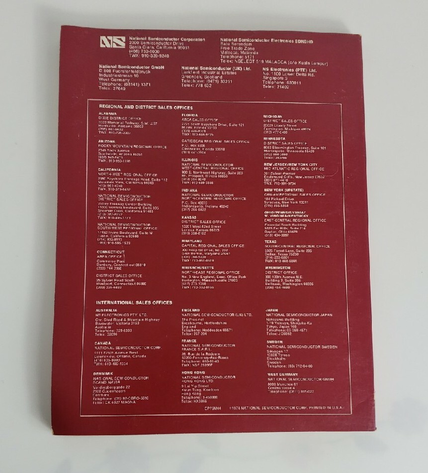 National Semiconductor Transistors Small Signal Field Effect Power (1974)