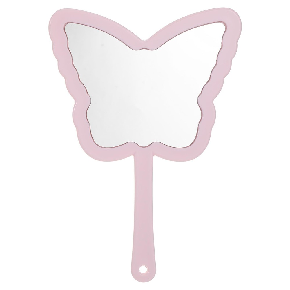 Butterfly Shaped Hand Held Mirror with Handle, Cute Cosmetic Travel Handheld ...