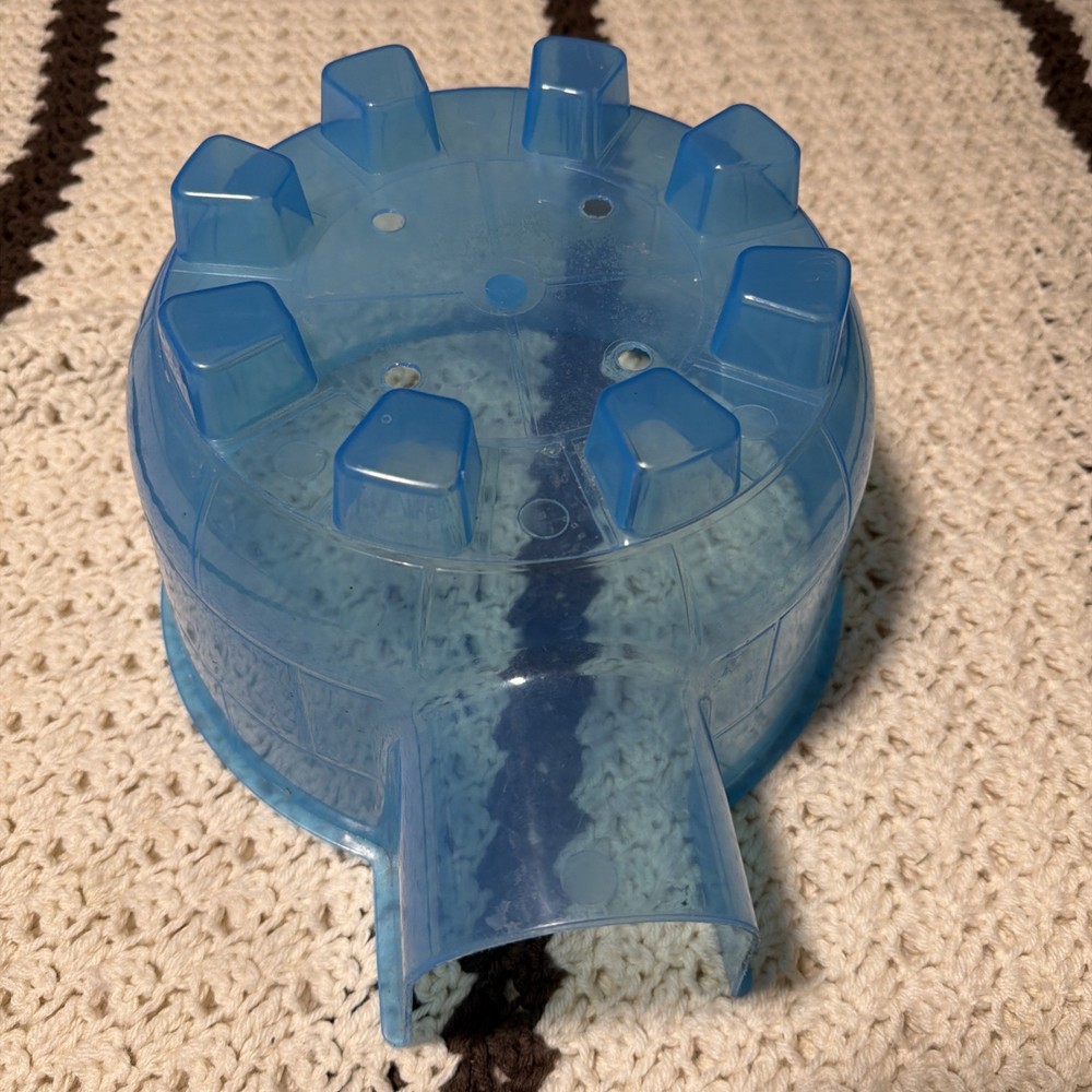 Blue Plastic Igloo House For A Guinea Pig Cage