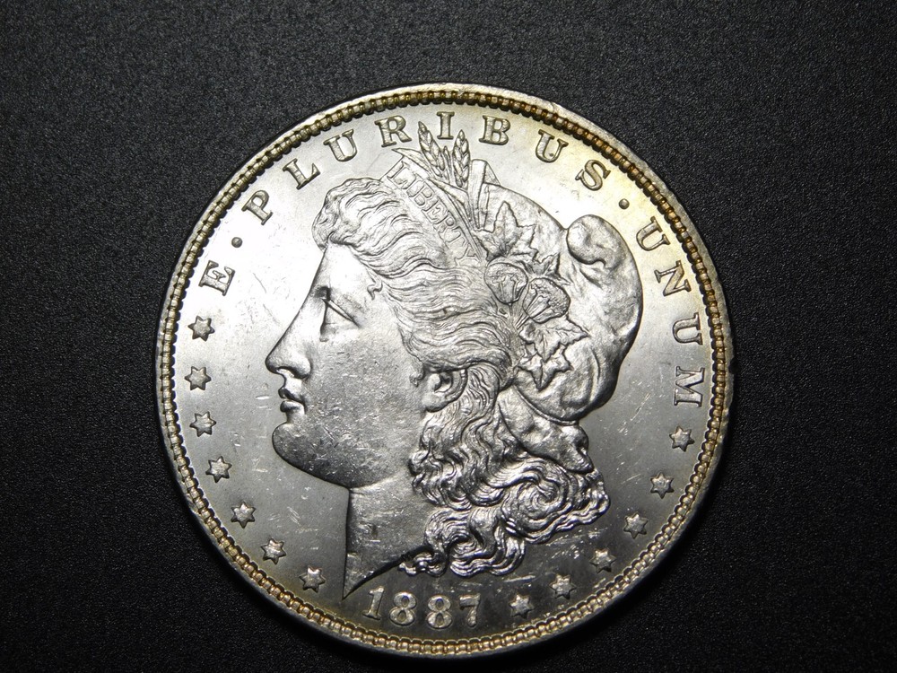 OLD WEST US COINS 1887 MORGAN SILVER DOLLAR