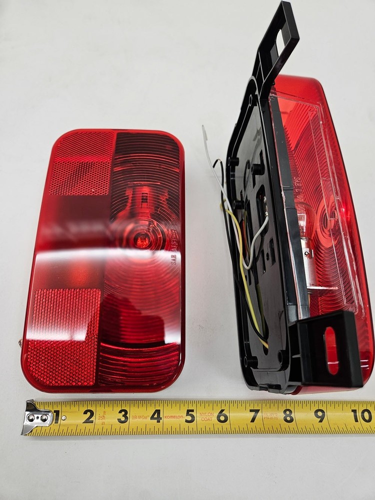 RV Camper Trailer Stop Turn Brake Tail Lights / License Light / Black Base