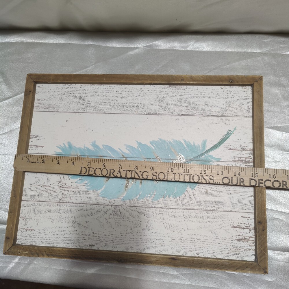 Beautiful Hanging Frame Light Weight Wall Decor Art Feather Design