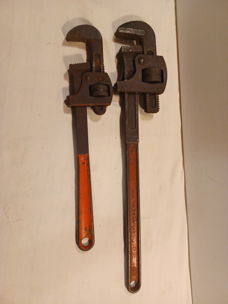 Pipe Wrenches 24" Western Auto 18" Unbranded Vintage