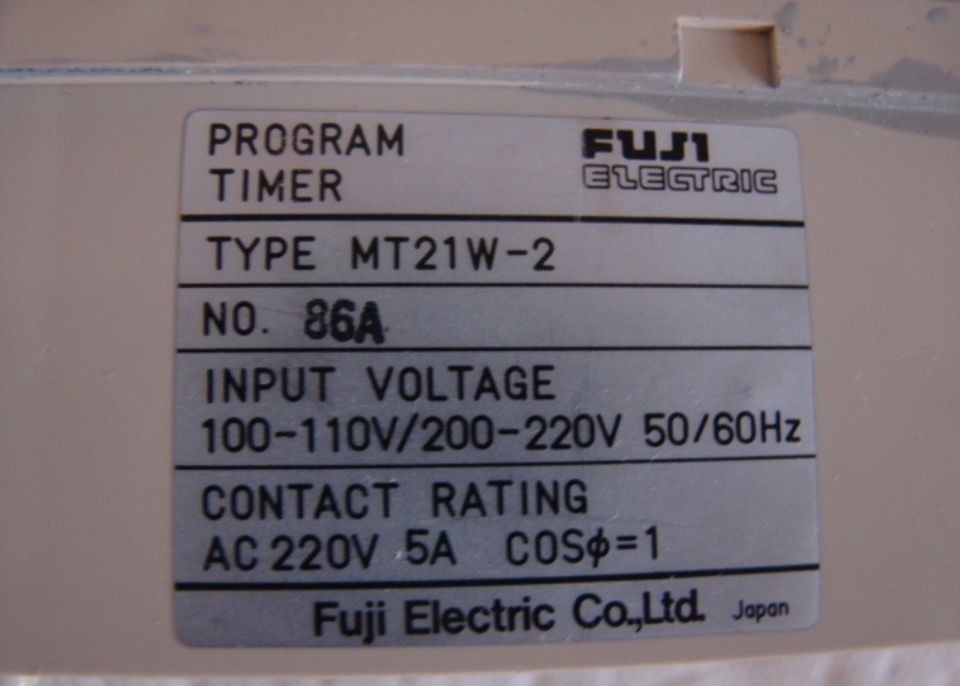Fuji Electric Program Timer MT21W-2