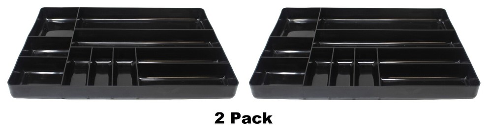 JSPManufacturing Stackable Lightweight 10 Compartment Organizer TrayBlack or Red
