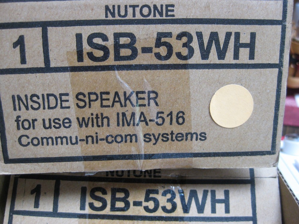 Nutone ISB-53WH Intercom Speaker- New