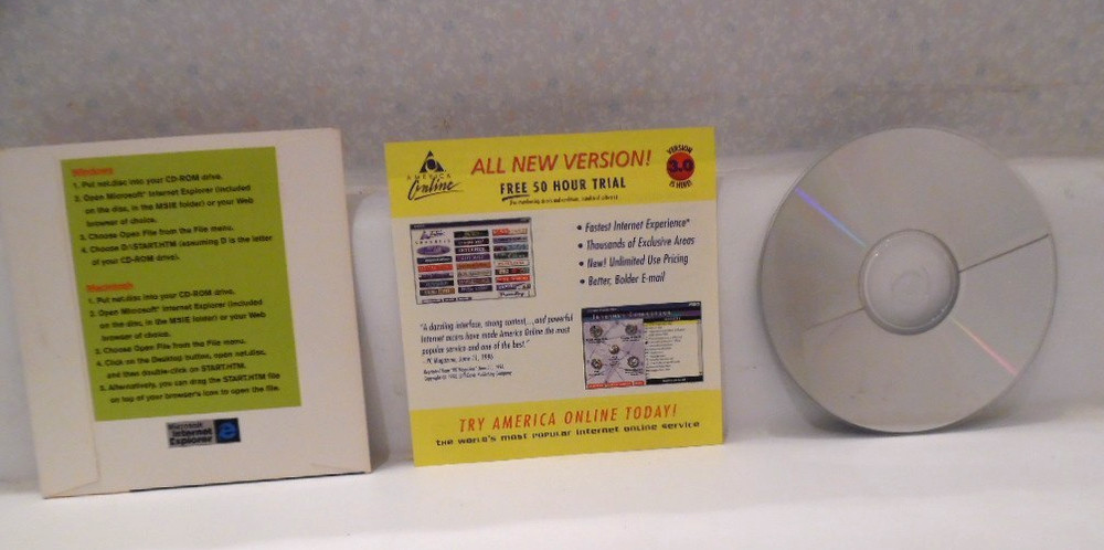 6 Vintage Net Disc Mac & Windows Software CDs