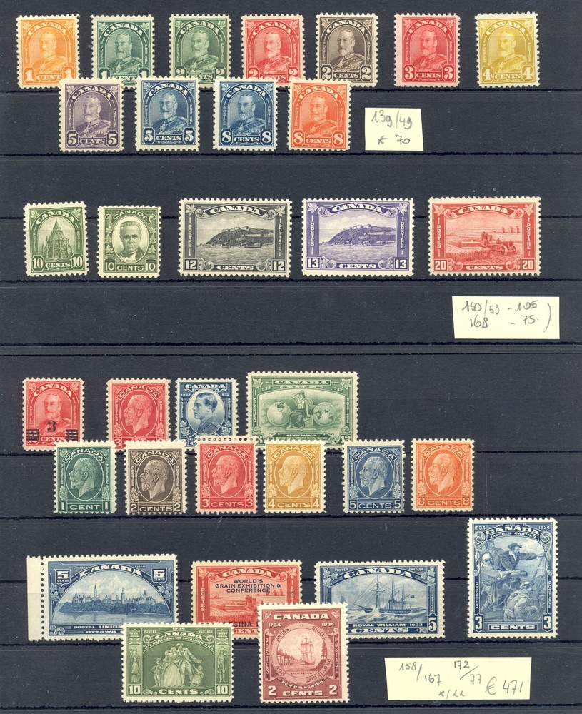 CANADA LOT -32 ST. CV € 721- */**- VF