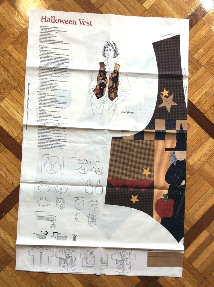 "Halloween Vest" Cut 'N Sew Fabric Panel
