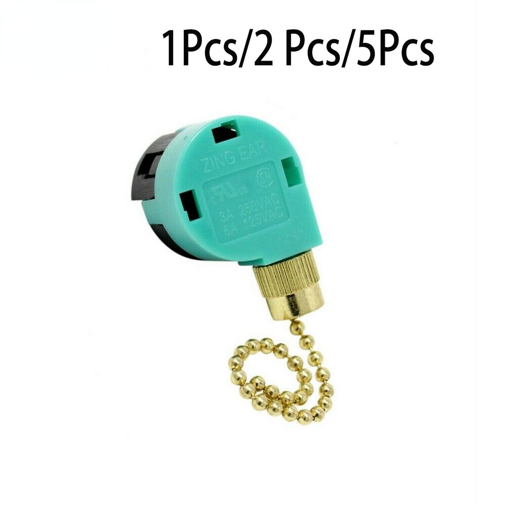 For ZING EAR ZE-268S6 Pull Chain Switch 4Wire 3 Speed Ceiling Fan Switch 6A 125V