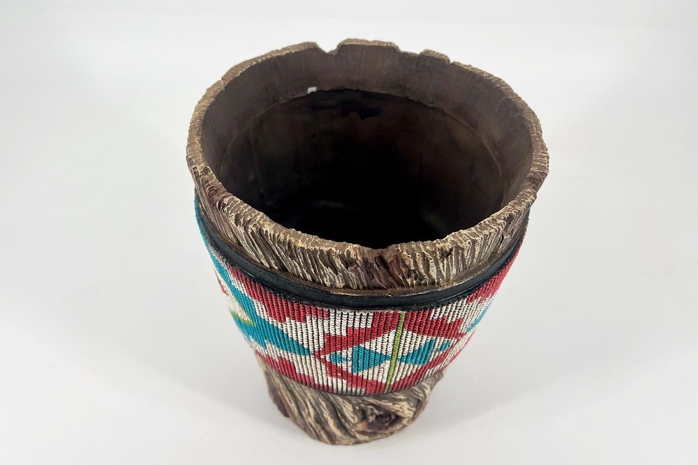 Beautifully Beaded Waste Basket