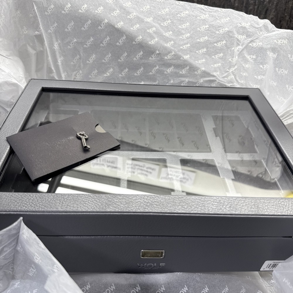 WOLF 465265 HOWARD GREY WATCH BOX