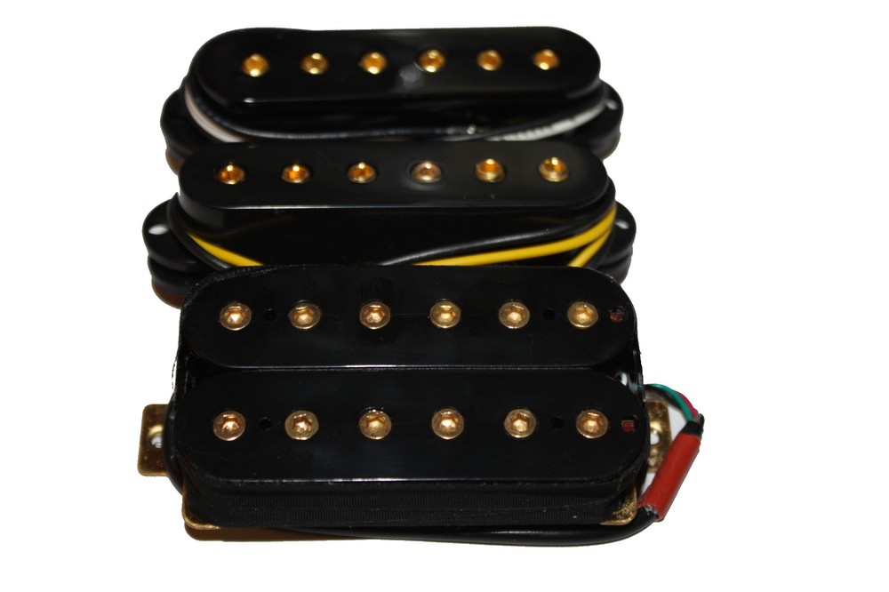 G.M. Hex Pole HSS Set, Black with Gold Fully Adjustable Poles