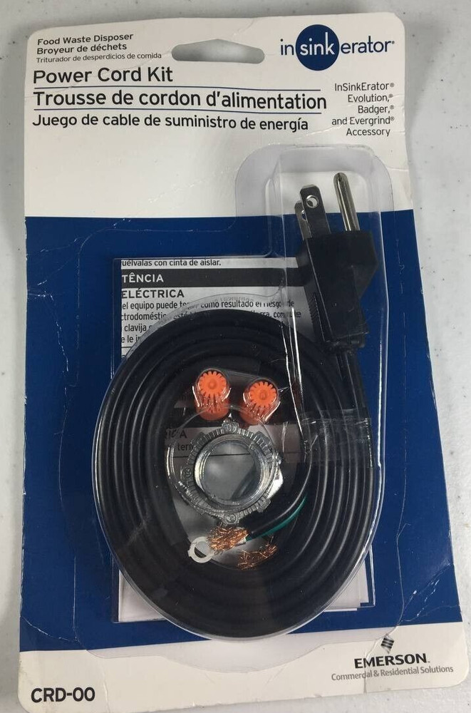 Power Cord Accessory Kit InSinkErator CRD-00 New