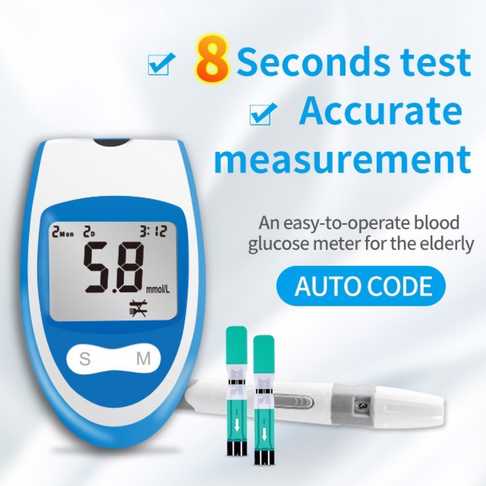 Code Free Glucose Meter Kit with 50 Test Strips - No Coding Diabetes Monitor
