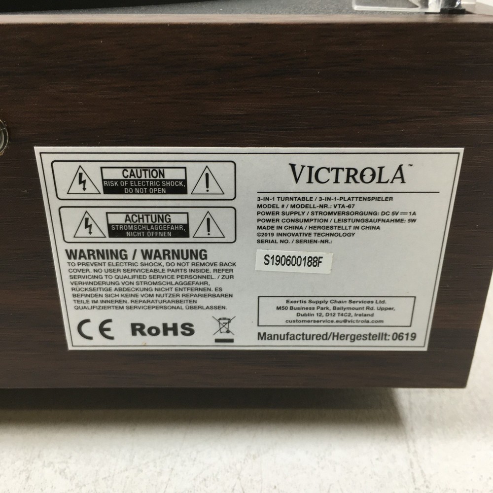 Victrola Modern Bluetooth Turntable Espresso VTA-67-ESP