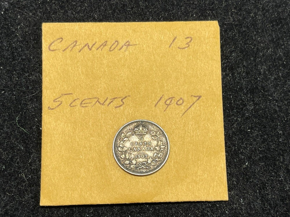 1907 Canada 5 Cents Coin