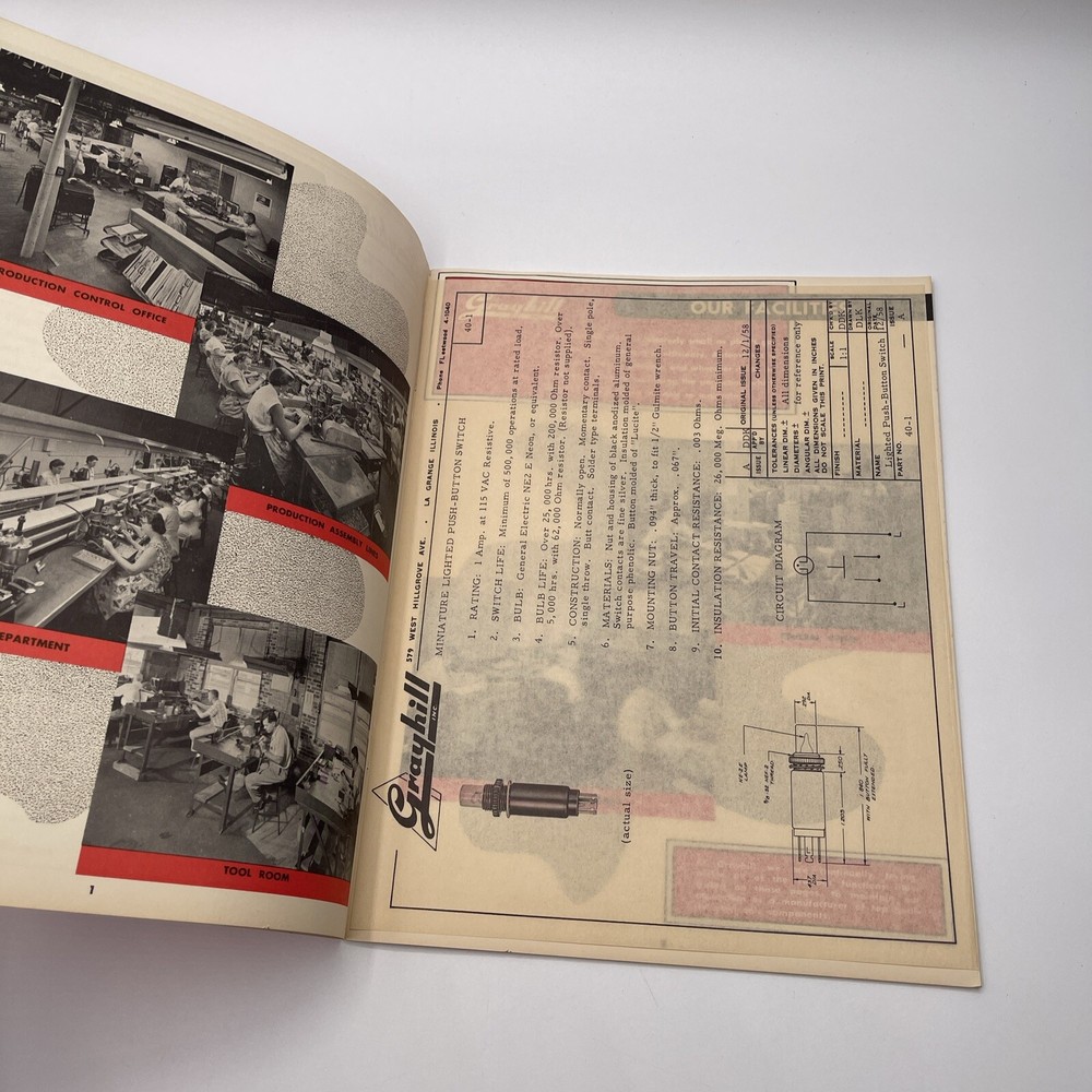 1959 Grayhill Inc Catalog Electronic Components Engineering Catalog G-300