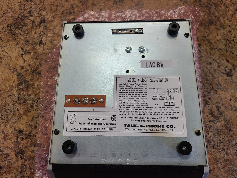 Talk-A-Phone K-LR-3 Desktop Intercom Substation